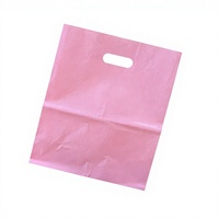 Sac de courses en plastique blanc avec logo personnalisé, imperméable, recyclable, découpé à la forme, avec poignée