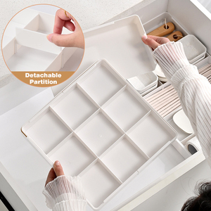 New Expandable <strong>Plastic</strong> <strong>Drawer</strong> Storage Container Transparent Kitchen Makeup Multi-grids <strong>Drawer</strong> Slides <strong>Organizer</strong> - Product Image 3