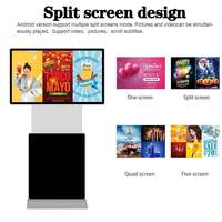 Écran tactile rotatif interactif LCD de 55 pouces, 10 pièces, lampes de publicité numérique