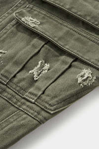Jeans Verdes Vintage Oversize para Hombre, Estampados, Transpirables, de Pierna Recta, Desgastados, con Múltiples Bolsillos, Estilo Cargo, Ideales para Invierno - Product Image 5