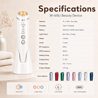 Nueva Máquina Facial Portátil Recargable, Masajeador Facial de 6 Modos, Frío y Calor, Reafirmante, Iluminador, Cuidado de la Piel, Antienvejecimiento, Dispositivo de Belleza