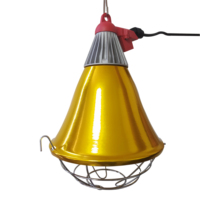 Lampe chauffante infrarouge, abat-jour de conservation avec panneau de flamme pour cochon, poulet, équipement agricole, lampe de brûleur