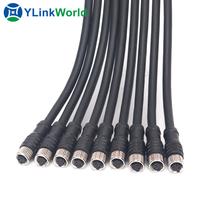 Personnalisé industriel Ip68 M5 M8 M9 M12 M16 M23 mâle femelle prise 3 4 5 6 8 12 broches câble fil circulaire connecteur étanche