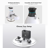IMOTO Kit Chicha Électronique Intelligente Premium - Chicha Électronique Portable en Plastique Laqué avec Écran LCD NFC et Base Power Bank Écologique