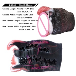 GEEBA Monster Bear Pussy Male <b>Masturbator</b> for Big Penis Massage Pocket Pussy Flexible Vagina Silicone Vaginal Artificial Vagina - Product Image 3