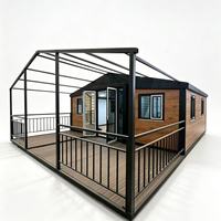 Maison conteneur préfabriquée modulaire extensible à double aile de 20 pieds et 40 pieds pour projet résidentiel en Australie