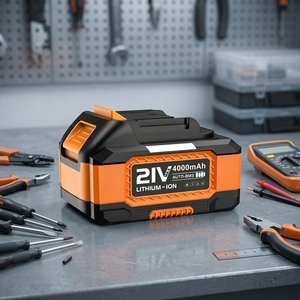 แบตเตอรี่เครื่องมือไฟฟ้าแบบชาร์จได้ 20V 4.0Ah 18650 ใช้ได้กับเครื่องเจียร์มุม Mak, ประแจกระแทก และเลื่อย - Product Image 2