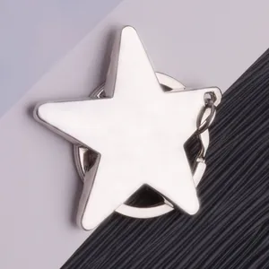Llaveros en forma de estrella de aleación de zinc Llaveros de metal Llavero en forma de estrella de cinco puntas