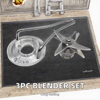 Ensemble de 3 pièces pour blender domestique : plaque de fixation à mâchoires fixes, disque de rechange, plaque de fixation pour mixeur et presse-agrumes
