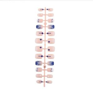 Nuevos diseños personalizados Cuadrado corto 5D Relieve Prensa en <span class=keywords><strong>uñas</strong></span> postizas Cubierta completa Ins Uña artificial Abs completo Manicura 24PCs - Product Image 4
