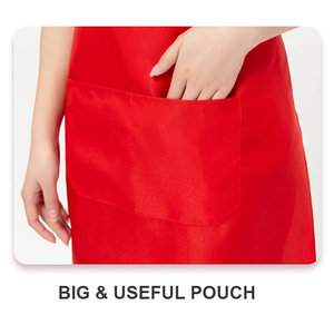 Logotipo personalizado en forma de H poliéster impermeable 100% algodón orgánico lona cocina Chef Delantales para restaurante cafetería - Product Image 6