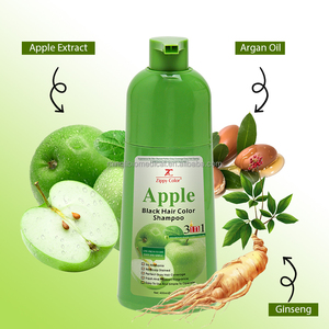 Nuevo Champú Permanente para el <span class=keywords><strong>Cabello</strong></span> Color Negro Manzana 3 en 1 Sin Amoníaco para una Cobertura Perfecta de Canas Uso Doméstico 400ml - Product Image 5