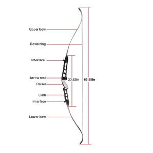 Junxing F158 18-40 lbs 68 inch <span class=keywords><strong>recurve</strong></span> <span class=keywords><strong>Bow</strong></span> Hợp kim nhôm Riser cho tay phải người sử dụng bắn cung Săn bắn cung bắn cung Bộ - Product Image 2