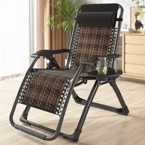 Hot Selling Outdoor Folding 0 Gravity Chair Folding Gravity Lounge Chair For Cup Holder