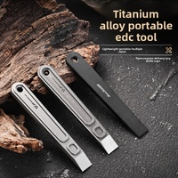Mini-casse-croix EDC en alliage de titane léger, outil portable de camping et d'autodéfense, type de pointe : sans pointe
