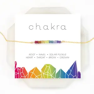 Juice Sterling Silver Crystal Necklace, Chakra Gift Necklace, Rainbow Necklace
