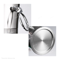Seau à glace isotherme double paroi en acier inoxydable de haute qualité avec poignées annulaires pour vin et bière, outils de bar pour la maison et les fêtes