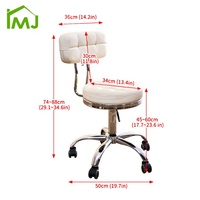 Tabouret mobile pivotant réglable pour technicien de station de manucure, chaise de salon de beauté