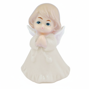 Scultura di Angelo in Ceramica Avorio 4.9*4.2*7.5 Pollici Angelet AVORIO - Product Image 2