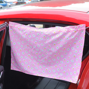Pare-soleil de voiture à motif panda bleu, universel, installation par ventouses sur les fenêtres latérales, tissu occultant pour enfants - Product Image 2