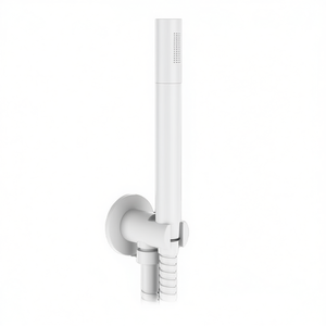 Kit de douche rond minimaliste noir mat 80 cm à fixation murale - Product Image 2