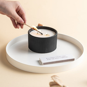 Pots <span class=keywords><strong>de</strong></span> bougie en <span class=keywords><strong>terre</strong></span> <span class=keywords><strong>cuite</strong></span> <span class=keywords><strong>de</strong></span> décor à la maison nordique avec des récipients <span class=keywords><strong>de</strong></span> bougie parfumés en céramique <span class=keywords><strong>de</strong></span> couvercle en boîte pour la fabrication <span class=keywords><strong>de</strong></span> bougies - Product Image 5