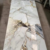 Panneau PVC imperméable anti-UV en couleurs marbre pour la décoration des murs et plafonds intérieurs