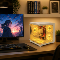Boîtier d'ordinateur de jeu Micro ATX Pcooling noir, boîtier PC, boîtier de bureau, accessoires informatiques, boîtiers et tours moyennes pour ordinateur