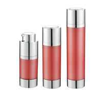 Bouteille de luxe sans air 15ml 30ml 50ml bouteille de pompe sans air tordue 15ml bouteille de pompe sans air