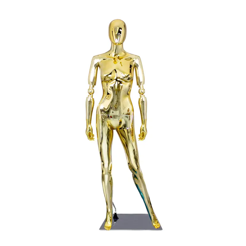 High-End Mode Dame Mannequin Verstelbare Arm Goud Zilver Torso Mannequin Op Stand Full Body Vrouw Man Model Display