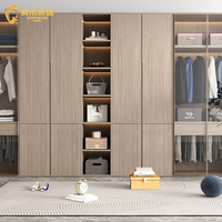Meuble ancien simple moderne personnalisé Armoire à manteaux américaine Armoire en bois pratique pour chambre à coucher Armoire à panneaux de particules