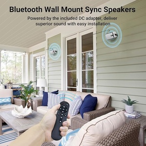 Enceintes Bluetooth d'extérieur améliorées <span class=keywords><strong>Inwa</strong></span>, étanches IPX5, enceintes murales, basses puissantes, synchronisation sans fil jusqu'à 100 enceintes - Product Image 2