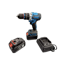 Perceuse à percussion sans fil 21V robuste avec batterie lithium-ion, mandrin sans clé, moteur à balais, mandrin 1/2 pouce, vitesse variable