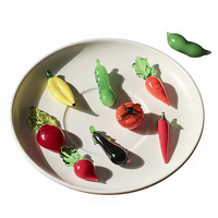 Mini Ornements Artisanaux en Verre pour Fruits et Légumes, Décoration Maison, Artisanat de Table pour Halloween, Noël, Anniversaire, Cadeau de Fête