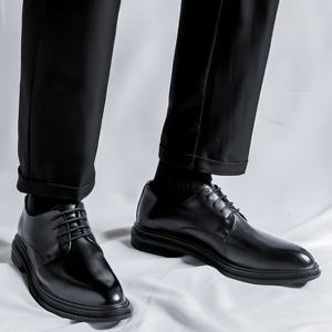 Zapatos de Vestir Casuales de Negocios para Hombre, Estilo Británico, de Caña Alta, Puntiagudos, de Verano, Tallas Grandes, Cómodos, Transpirables, de Cuero Genuino - Product Image 5