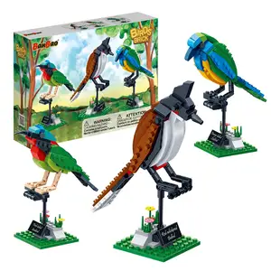 BanBao STEAM Bausteine 3 Vögel Set Animal Cognition Bricks Lernspiel zeug Modell für Kinder Kinder Geschenk 5123