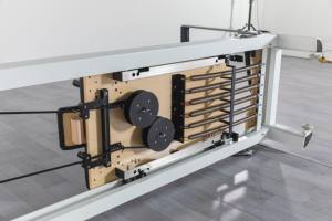 Equipo de fitness multifuncional, reformador de Pilates pintado de madera de arce y roble para aplicaciones de yoga y cuerpo, - Product Image 3