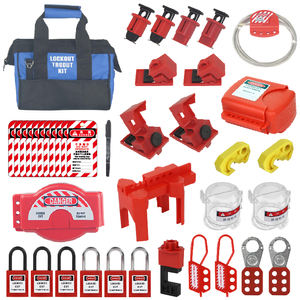 Kit di Sicurezza Breed per Bloccaggio Elettrico e Valvole, Set per la Gestione LOTO con Borsa Portautensili Blu di Alta Qualità - Product Image 2