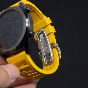 <span class=keywords><strong>Bracelet</strong></span> de montre en <span class=keywords><strong>cuir</strong></span> caoutchouc Richard avec LOGO personnalisé <span class=keywords><strong>Boucle</strong></span> de montre à ardillon en acier inoxydable 18mm 20mm - Product Image 4
