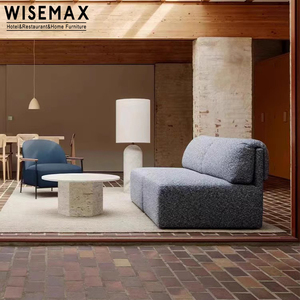 WISEMAX MUEBLES muebles modernos para el hogar sala de estar sofás tela lino <span class=keywords><strong>blanco</strong></span> combinación esquina L sofás modulares conjunto para 7 plazas - Product Image 6