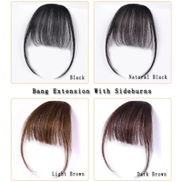 Perruque carré cheveux humains 100% authentiques, frange, Extension capillaire naturelle, frange à Clip, pour femmes