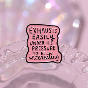 Drôle disant <span class=keywords><strong>proverbe</strong></span> sensibilisation à la santé émotionnelle soins broches émail épinglette pour vêtements collier métal artisanat Badge bijoux - Product Image 4