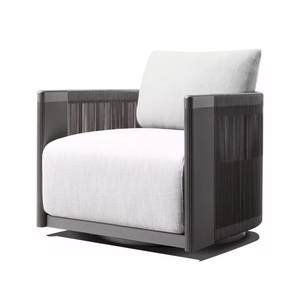 Conjunto de Sofás de Jardín Modernos y Lujosos para <span class=keywords><strong>Terraza</strong></span>, Sofá de Cuerda para Exteriores, Resistente al Agua, para Patio, Villa, Hotel, Muebles de Aluminio para Exteriores - Product Image 2