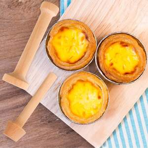 ที่กดแป้งขนมพายสองด้านทำจากไม้ชุดที่อัด<span class=keywords><strong>3</strong></span>ชิ้นสำหรับทำเค้กทาร์ตเครื่องมืออบสำหรับทาร์ตไข่ขนาดเล็ก - Product Image 5