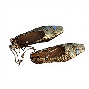 Le' Murmure Ballerine da Donna in Pelle di Pecora Intrecciata con Punta Quadrata e Tacco Piatto, Super Morbide, per Primavera - Product Image 2