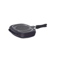 Antihaft-Aluminiumguss-Kochgeschirr-Set 20/24/28cm Töpfe & Pfannen mit Silikon-Utensilien