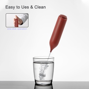 Espumador de leche nano ecológico de plástico recargable, eléctrico de montaje en pared Espumador de café, mezclador de bebidas de mano, fabricante de espuma para café - Product Image 5