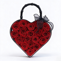Décorations de mariage de luxe en gros : Boîte de roses éternelles préservées pour Noël et Thanksgiving