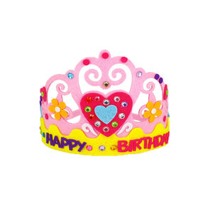 Marca de girasoles 2025, superventas, Mini corona de princesa, tela no tejida DIY artesanal de juguete, gemas multicolores para <span class=keywords><strong>pasta</strong></span> creativa para niños - Product Image 4