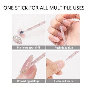 Outils professionnels portables pour le nail art en cristal, 100 bâtonnets jetables à double tête pour éliminer les peaux mortes et les cuticules, à bas <span class=keywords><strong>prix</strong></span> - Product Image 5
